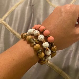 Embellish bracelet stack of 3